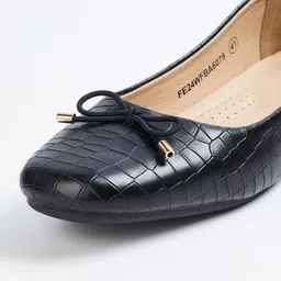 max Womens Women Textured Bow-Detailed Ballerinas Ballerina image 3