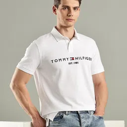 tommy hilfiger Embroidered Logo Regular-Fit Cotton Polo T-Shirt image 3