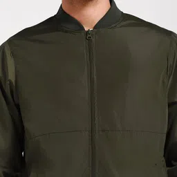 dennis lingo Regular Fit Full Sleeves Rib Collar Solid Men Jacket image 2