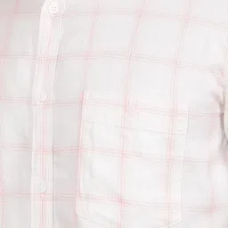 crimsoune club Men's Pink Checked 100% Cotton Shirt image 4