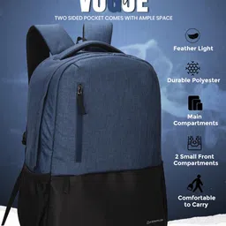 COSMUS Vogue Casual Laptop Backpack with USB Charger Port 46cm 26 Litre College Bag (NAVY) image 3