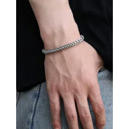 meenaz silver chain for men combo necklace for men 2 Bracelet chains for men neck chain for men chain for boys mens chain Stainless steel stylish long chains Locket Pendant golden chain fashion 392 image 5