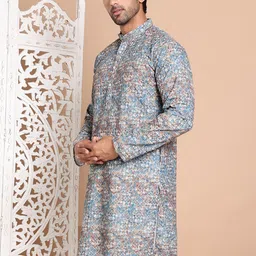 jompers Men's Cotton Printed And Emrbroidered Kurtas image 3