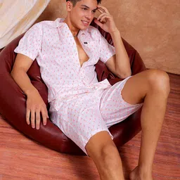 the indian garage co Men Cotton Slim Fit Checkered Boxers Lounge Pyjama Set image 2