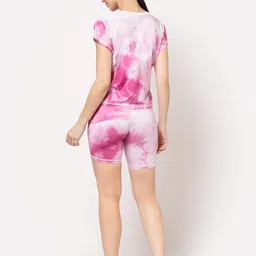 akiba Tie-Dye Crop Top and High Waist Short (Co-Ord Set) for Women Workout image 2