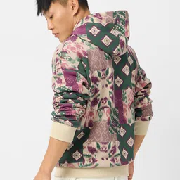 the souled store It's Souled Men and Boys Long Sleeves Hooded Neck Multicolor All Over Printed Cotton Blend Oversized Hoodies image 4