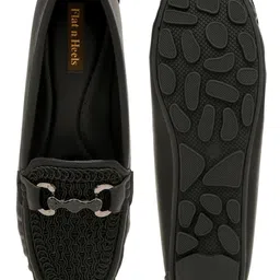 flat n heels Womens Black Loafer FnH M001-BK image 4