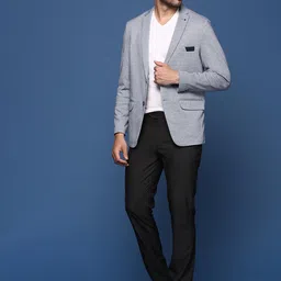 showoffff Men's Single Breasted Slim Blazer image 5