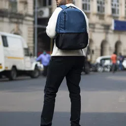 COSMUS Vogue Casual Laptop Backpack with USB Charger Port 46cm 26 Litre College Bag (NAVY) image 2