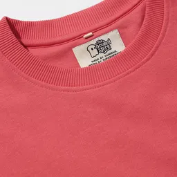 The Souled Store Citrus Splash Women and Girls Long Sleeves Round Neck Solid Cotton Blend Oversized Sweatshirts image 5