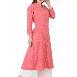 pistaa's Women's Cotton Kurta With A-Line Palazzo Set image 3