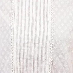 crimsoune club Women's White Embroidered 100% Cotton Top image 5