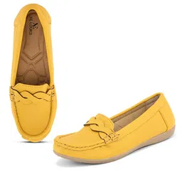 xe looks Women's Wave Design Loafer Ballet & Moccasins Faux Leather, Trendy and Stylish, Slip-on Mule Shoes for Daily Casual Wear & Formal Wear for Women & Girls image 1