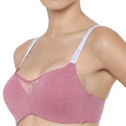 triumph International Women's Padded | Non Wired | 110I538 Comfort 32B Red Full Coverage Bra | Pack of 1 image 2