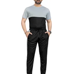 japrika Cotton Blend Night Suit/Summer Suit for Men, Regular Fit Half Sleeves T-Shirt and Lower Set | Cord-Set Track Suit for Boys | Ideal for Casual Outings, Gym, Workout, Sports image 1