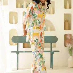 trendy queen Co Ord Set | Casual Wear Pant Top Set | Fancy Co-Ord Set | Full Pair Set | Coord Sets for Women | Top Pant Set (SD817) image 5