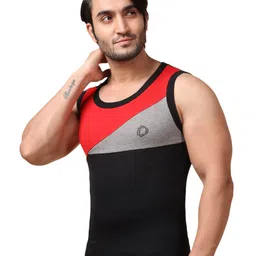 dollar bigboss Men's Solid Regular Fit Gym Vest image 3