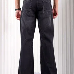 the indian garage co Men Bootcut Loose Fit Solid Mid-Rise Jeans image 4