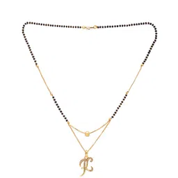 digital dress room Women's Alphabet K Letter Long Mangalsutra Designs Latest Initial Name Customized American Diamond Personalized Pendant For Husband Wife Couples (21 Inch) image 4