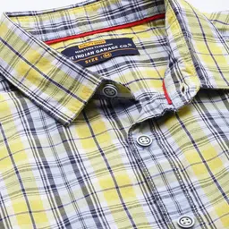 the indian garage co Men Slim Fit Checkered Full Sleeves Spread Collar Casual Shirt image 2