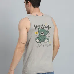 peppyzone Men's S to 5XL Graphic Printed 100% Cotton Vest - Regular Fit, Round Neck, Sleeveless image 3
