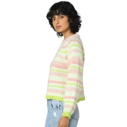 only Women's Polyester Blend Round Neck Sweater image 4