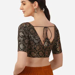 oomph! Women Jacquard Half Sleeve Blouse image 4