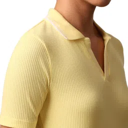 ONLY Women's Solid Regular Fit T-Shirt image 4