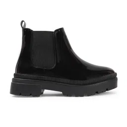 carlton london Women's Black Chelsea Boots with Chunky Sole for Office Use, Daily Use, Casual Use image 5