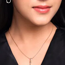 yellow chimes Necklace Set for Women Jewellery for Women Gold Toned Heart Shaped Crystal Studded Dual Heart Pendant Necklace Set with Earrings for Women and Girls Valentine Gift for Girls image 3