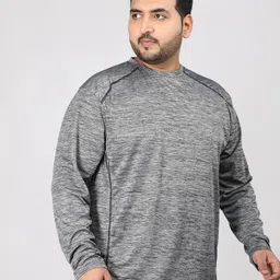 CHKOKKO Men Regular Fit Plus Size Full Sleeve Round Neck Dry Fit Sports T-Shirt image 5