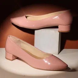 carlton london Womens Comfortable Block Heel Pointed Toe Slip-On Solid Fashion Pump Shoes for Daily use,Office use,Casual use image 4