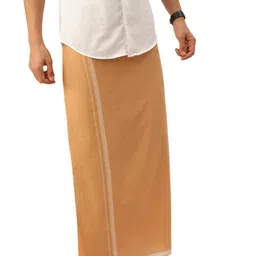 nandu Brand Elite Men's Cotton Safforn Colour Dothi - Pack of 1 (Kavi-Colour) image 1