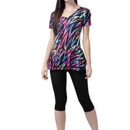 aarika Womens Pink Color Nylon Swim Suit image 1