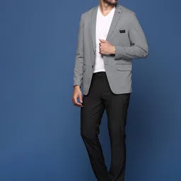 showoffff Men's Single Breasted Slim Blazer image 5