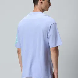 bewakoof BewakoofMen's 100% Cotton Printed Oversized Fit Round Neck T-Shirt image 3