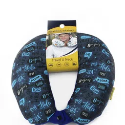 ORKA TRAVEL Digital Printed Spandex Filled with Micro Beads Luxury Travel Neck Support Rest Pillow, Multipurpose Comfortable Travel Pillow for Airplane (Hola) image 1