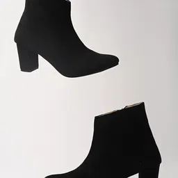 stylestry Women & Girls Lace Up Block Heeled Western Boots image 4