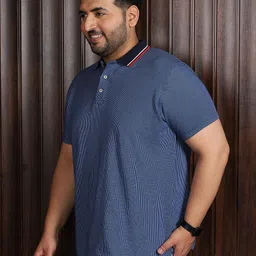 bigbanana BigbananaPlus Size Men's Regular Fit Jacquard Polo Tshirt image 3