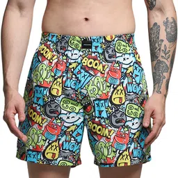 jack & jones Men's Cotton Blend Modern Cartoon Boxer Shorts image 2