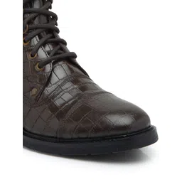 teakwood leathers Teakwood Men Genuine Leather Mid top Boots(WOOD) (Brown, 9) image 3