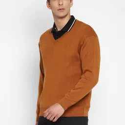 alan jones clothing Men's Acrylic V-Neck Sweater image 3
