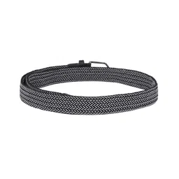 rai sahab Men's Stretchable Braided Belts For Men and Women Unisex Belt with Leather End - Free Size image 3