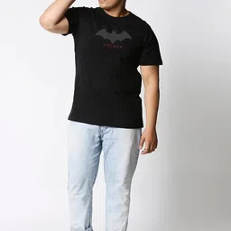 bewakoof Men's Printed 100% Cotton Plus Size T-Shirt - Regular Fit, Round Neck, Half Sleeves image 4