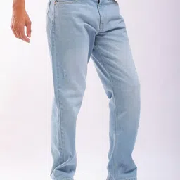 the indian garage co Men's Straight Fit Mid Rise Jeans image 2