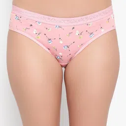 bruchi club Cotton Panty for Women and Girl Pack of 3 Low Waist Hipster Bikini Panty Panties with Floral Print Waistband Multicolored image 4