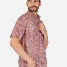 khadi sadan Cotton Casual and Traditional Men's Short Kurta Half Sleeves image 4