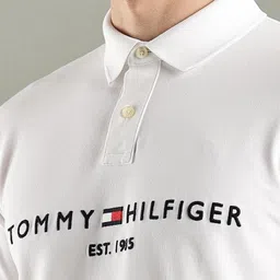 tommy hilfiger Embroidered Logo Regular-Fit Cotton Polo T-Shirt image 2