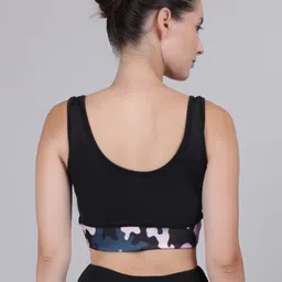 megaska Women Swim Bra Bikini Top Quick Dry Camouflage Print Removable Padded Workout Sports Bathing Suit Swimwear Tops image 2