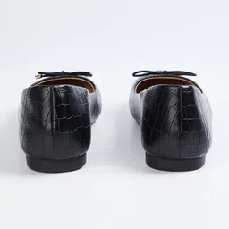 max Womens Women Textured Bow-Detailed Ballerinas Ballerina image 4